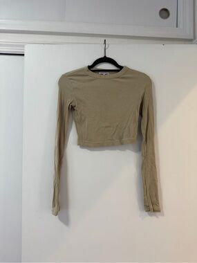 Cotton Citizen Croppee Long Sleeve in Khaki